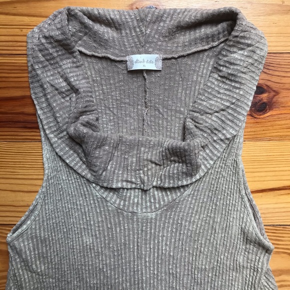 Altar’d State Beige Cowl Neck Sleeveless Top, XL - Picture 3 of 11